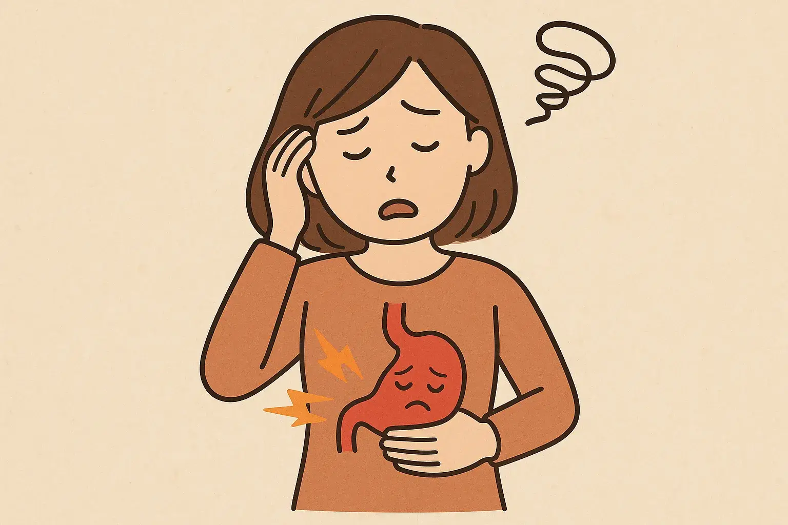 内臓疲労のイラスト